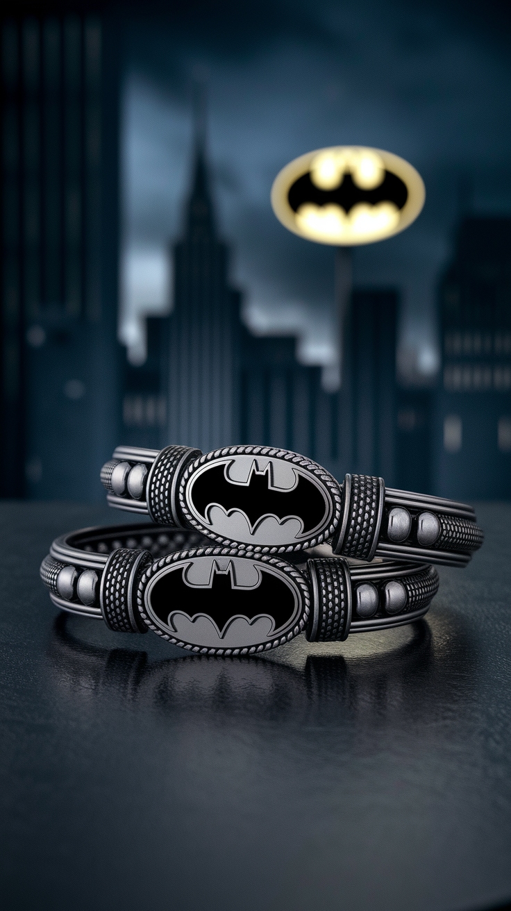 Batman Matching Bracelets for Superhero Friends outfit idea