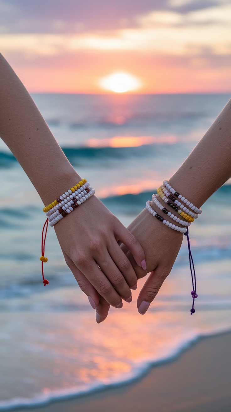Stylish Beaded Bracelets for Couples: A Trendy Accessory outfit idea