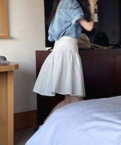 Beautiful Puffy Princess Dress with High-Waisted Flared Skirt - Korean Style, Perfect for 90s and Y2K Fashion Lovers