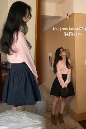 Beautiful Puffy Princess Dress with High-Waisted Flared Skirt - Korean Style, Perfect for 90s and Y2K Fashion Lovers