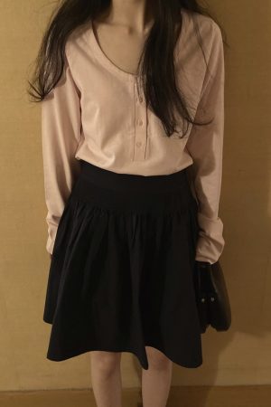 Beautiful Puffy Princess Dress with High-Waisted Flared Skirt - Korean Style, Perfect for 90s and Y2K Fashion Lovers