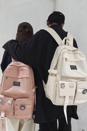 Beauty Outfits, Trajes Aesthetic - Extra Pockets Unisex School Backpack