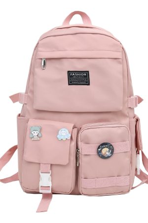 Beauty Outfits, Trajes Aesthetic - Extra Pockets Unisex School Backpack