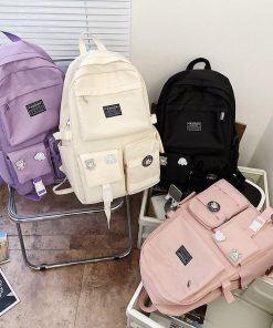 Beauty Outfits, Trajes Aesthetic - Extra Pockets Unisex School Backpack