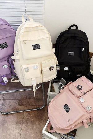 Beauty Outfits, Trajes Aesthetic - Extra Pockets Unisex School Backpack
