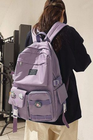 Beauty Outfits, Trajes Aesthetic - Extra Pockets Unisex School Backpack