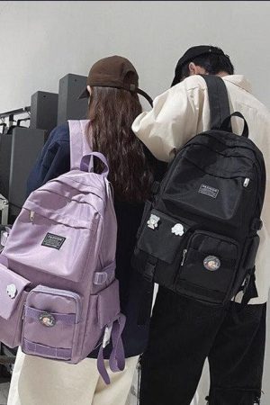 Beauty Outfits, Trajes Aesthetic - Extra Pockets Unisex School Backpack