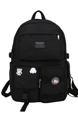 Beauty Outfits, Trajes Aesthetic - Extra Pockets Unisex School Backpack