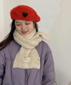 Beige Vintage Rabbit Fur Beret for Women, Autumn Winter Fashion, Japanese British Style Wool Painter's Hat, Trendy Warm Accessory