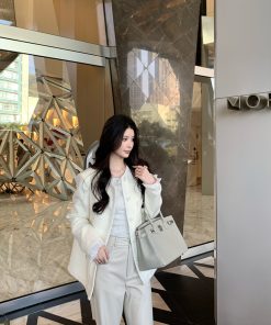 Beige Wool Short Chanel-Style Jacket for Women, High-End Loose Versatile Outerwear, Fashionable Layering Piece