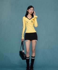 Black A-Line High-Waisted Half-Length Skirt for Women - Spring Autumn 2025 Petite Fashion Essential