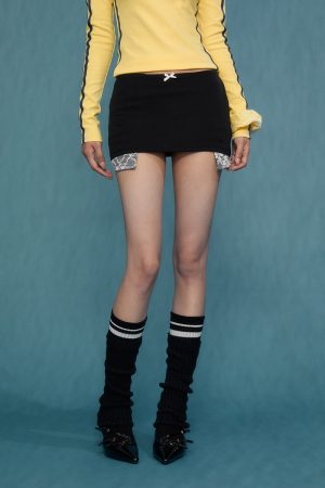 Black A-Line High-Waisted Half-Length Skirt for Women - Spring Autumn 2025 Petite Fashion Essential
