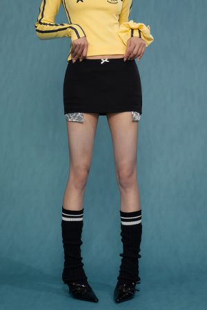 Black A-Line High-Waisted Half-Length Skirt for Women - Spring Autumn 2025 Petite Fashion Essential
