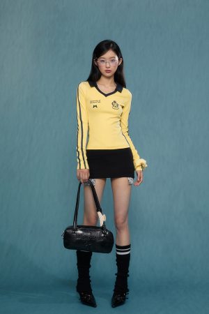 Black A-Line High-Waisted Half-Length Skirt for Women - Spring Autumn 2025 Petite Fashion Essential