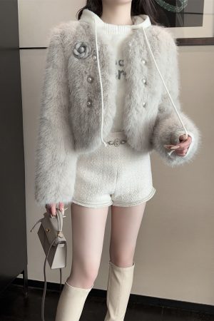 Black A-Line Woolen Shorts for Women - High Waist, 30% Wool, Petite Fit - Winter Fashion Essentials