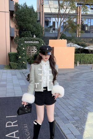Black A-Line Woolen Shorts for Women - High Waist, 30% Wool, Petite Fit - Winter Fashion Essentials
