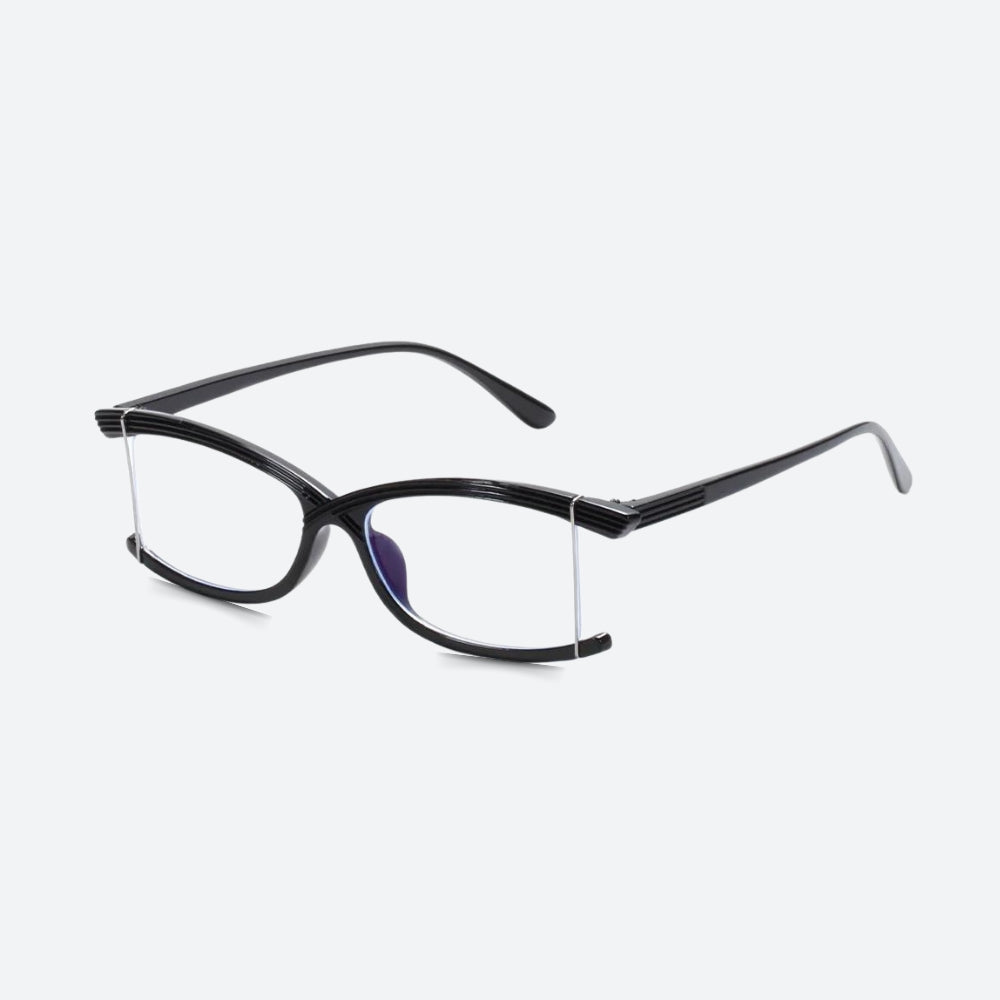 Black And Blue Style, Outfit For Girls Day Out - Half Frame Sunglasses Black And Blue Style, Outfit For Girls Day Out - Half Frame Sunglasses