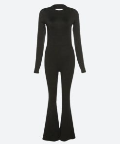 Black And Brown Outfit Aesthetic, Downtown Outfits Women - Black Jumpsuit