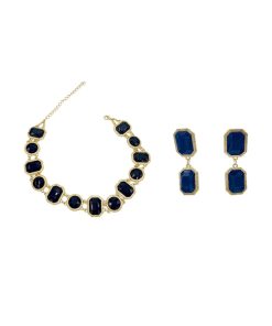 Black and Gold Two-Tone Crystal Inlaid Necklace, Collarbone Chain, European American Style, Gold-Plated Tassel, Statement Jewelry 2025