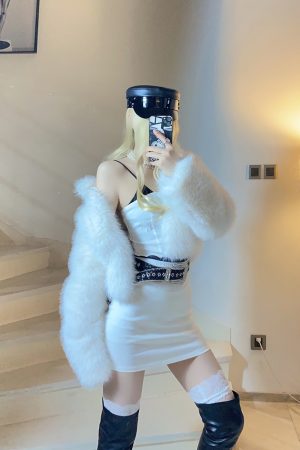 Black and White Lace Splicing Bodycon Dress Two-Piece Set - Sexy Slim Fit Camisole for Hot Girl Style