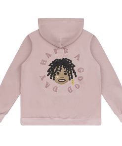 Black Fleece Hoodie with Dreadlocks Design | American Hip-Hop Style, Trendy Streetwear for Urban Fashion Enthusiasts