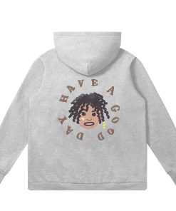Black Fleece Hoodie with Dreadlocks Design | American Hip-Hop Style, Trendy Streetwear for Urban Fashion Enthusiasts