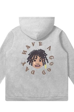 Black Fleece Hoodie with Dreadlocks Design | American Hip-Hop Style, Trendy Streetwear for Urban Fashion Enthusiasts