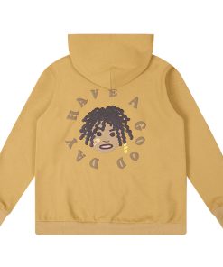 Black Fleece Hoodie with Dreadlocks Design | American Hip-Hop Style, Trendy Streetwear for Urban Fashion Enthusiasts