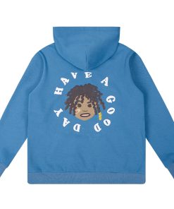 Black Fleece Hoodie with Dreadlocks Design | American Hip-Hop Style, Trendy Streetwear for Urban Fashion Enthusiasts