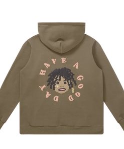 Black Fleece Hoodie with Dreadlocks Design | American Hip-Hop Style, Trendy Streetwear for Urban Fashion Enthusiasts