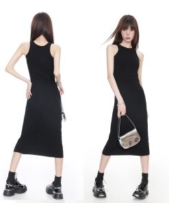 Black Sleeveless Bodycon Dress for Women, Backless Sexy Little Black Dress for Night Out, Party, or Cocktail Events