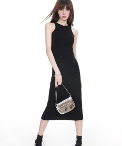 Black Sleeveless Bodycon Dress for Women, Backless Sexy Little Black Dress for Night Out, Party, or Cocktail Events