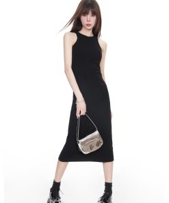 Black Sleeveless Bodycon Dress for Women, Backless Sexy Little Black Dress for Night Out, Party, or Cocktail Events