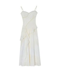 Black Spaghetti Strap Dress for Women - French Style, Waist-Cinching, Irregular Ruffled Short Skirt, Summer Fashion Essential