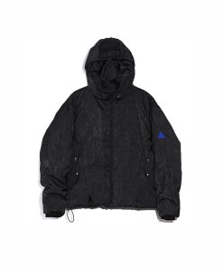 Black Textured Down Jacket - Stylish Winter Outerwear, Warm Insulated Coat for Men, Trendy Urban Fashion, Essential Cold Weather Piece