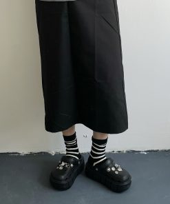 Black Thick-Soled Hole Shoes for Women - Summer 2025 DIY Height-Increasing Non-Slip Slippers - Trendy Outdoor Footwear