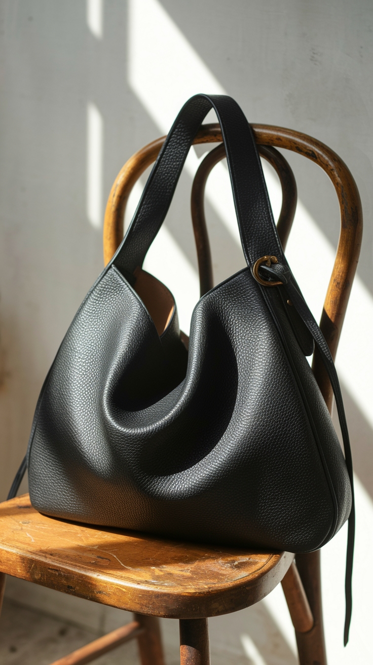 The Versatility of a Black Slouchy Bag in Fashion outfit idea