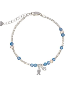 Blue Crystal Summer Dopamine Bracelet for Women - Light Luxury Design, Sweet and Cute Versatile Accessory, Perfect for Everyday Style