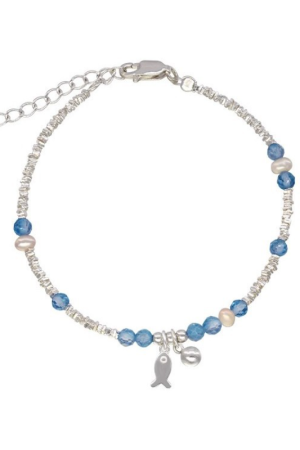 Blue Crystal Summer Dopamine Bracelet for Women - Light Luxury Design, Sweet and Cute Versatile Accessory, Perfect for Everyday Style