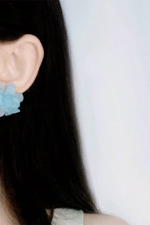 Blue Fairy Flower Earrings - Unique Light Luxury Ear Studs - 2025 Summer Fashion Accessories - Niche Temperament Style