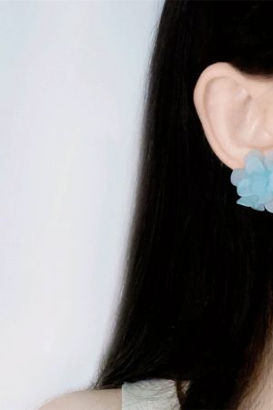 Blue Fairy Flower Earrings - Unique Light Luxury Ear Studs - 2025 Summer Fashion Accessories - Niche Temperament Style