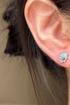 Blue Starfish Earrings for Women - Cute Asymmetrical Shell Design, Simple & Exquisite Small Earrings, Versatile Ocean-Inspired Jewelry