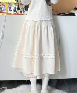 Blue Woolen Winter Loose Coat with Doll Collar, Double-Breasted Design, Cute Pudding Bear JK Uniform Style
