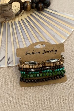 Bohemian Multi-Layer Beaded Bracelet for Women - Ethnic Style Stacking Bangle, Retro Chinese-Inspired Hand Accessory