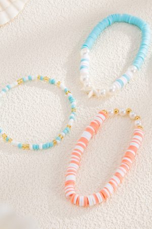 Bohemian Starfish Bracelet for Women - Colorful Beaded Beach Jewelry, Ocean-Inspired Stacking Accessories