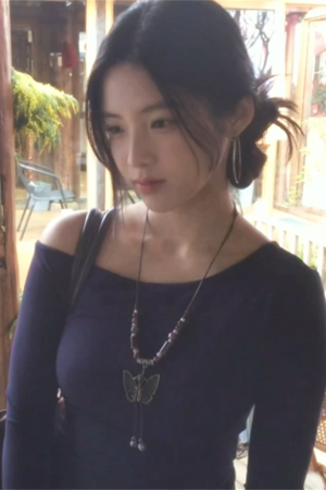 Bohemian Vintage Butterfly Long Necklace for Women - Ethnic Retro Chinese Style Clavicle Chain, Perfect for Y2K and Festival Fashion