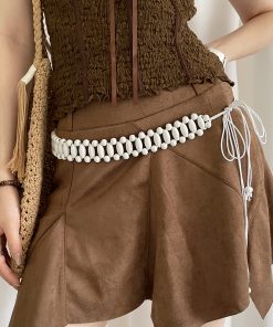 Bohemian Woven Beaded Belt for Women - Ethnic Style Decorative Waist Rope for Dresses, Summer Accessory