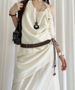 Bohemian Woven Beaded Belt for Women - Ethnic Style Decorative Waist Rope for Dresses, Summer Accessory