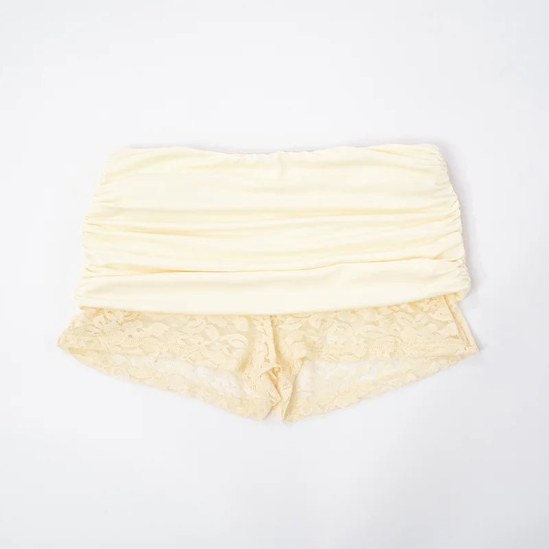 Bra Aesthetic Outfits, University Outfit Ideas Casual Simple - Lace Top & Bodysuit Two Piece Set Bra Aesthetic Outfits, University Outfit Ideas Casual Simple - Lace Top & Bodysuit Two Piece Set