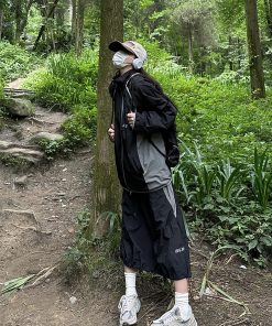 Breathable Casual Half Skirt for Summer - Trendy Japanese Style, Sun Protection, Versatile Drawstring Long Work Skirt